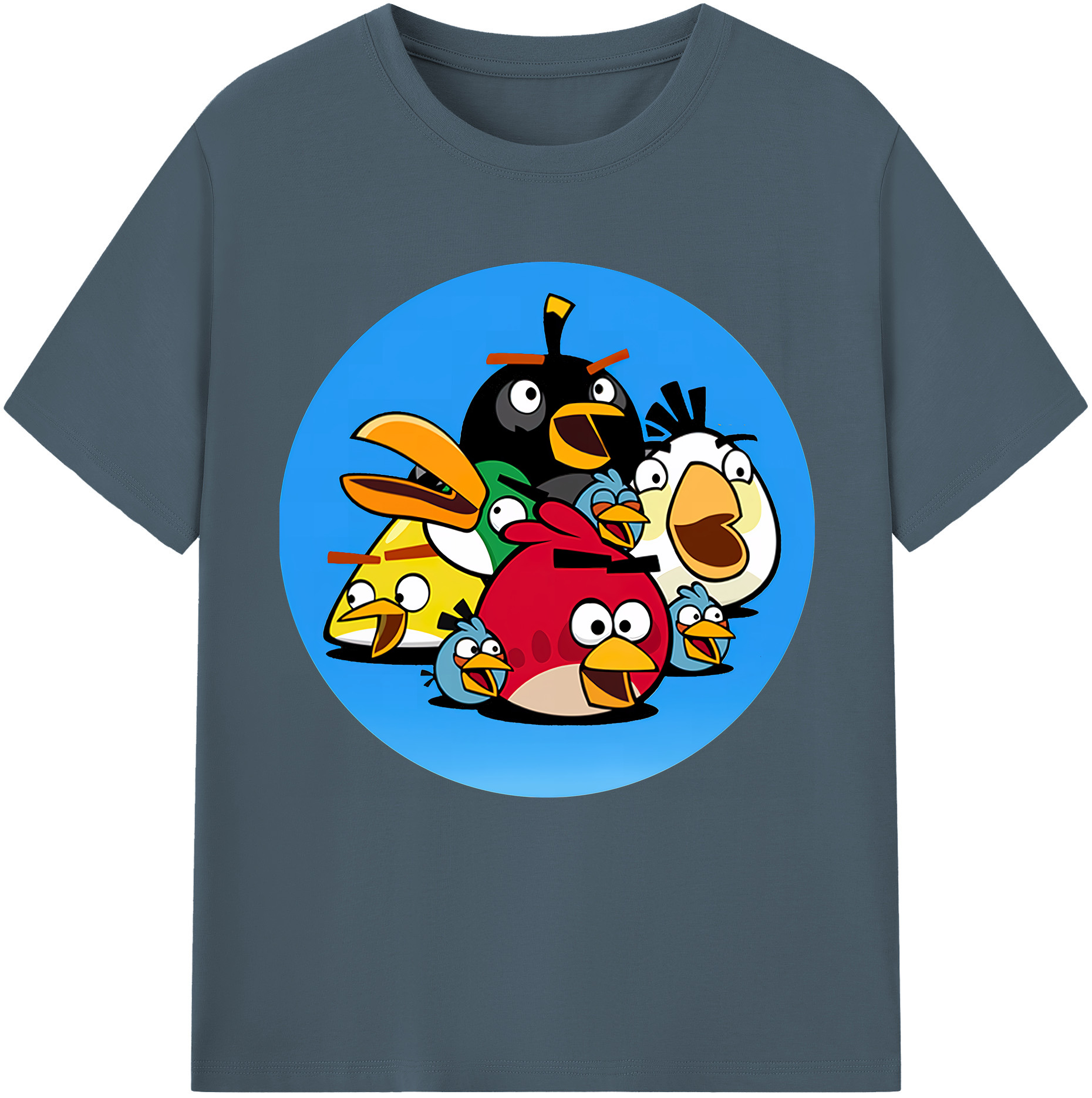 （画像用） Angry Birds アングリーバード 綿100％半袖Tシャツ（フロントプリント）